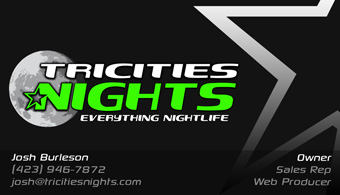 TriCitiesNights Business Card Front